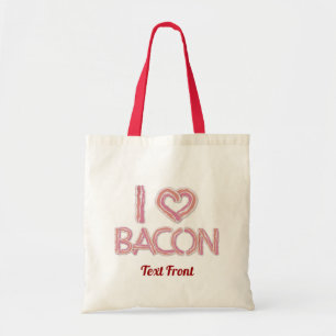 I Kärlek Bacon Tote Bag Tygkasse