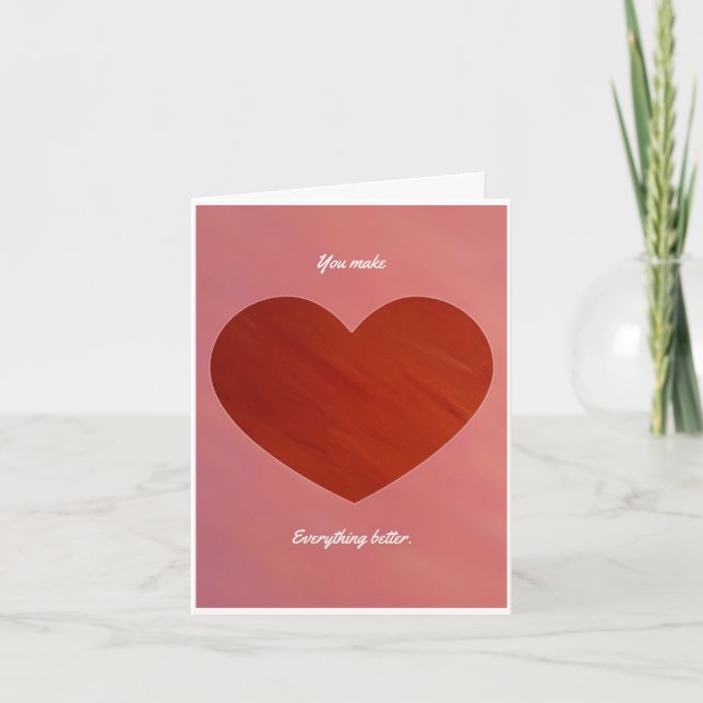 I Kärlek Bacon Valentine Helgkort (Framsida)