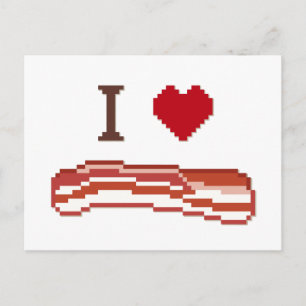 I Kärlek Bacon Vykort