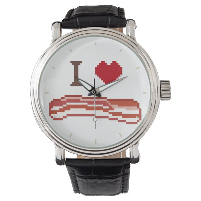 I Kärlek Bacon Wrist Watch Armbandsur (Framsida)