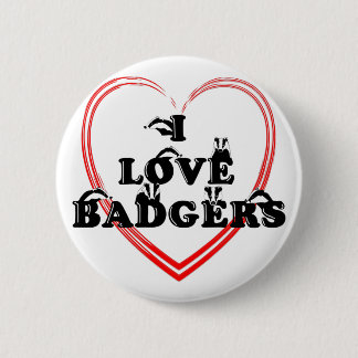 I kärlek badgers Heart Knapp