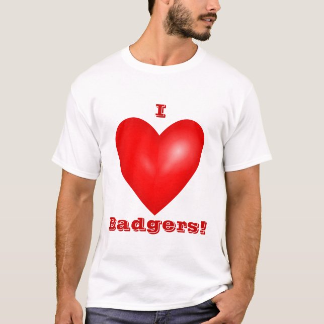 I Kärlek Badgers Unisex T-shirt (Framsida)