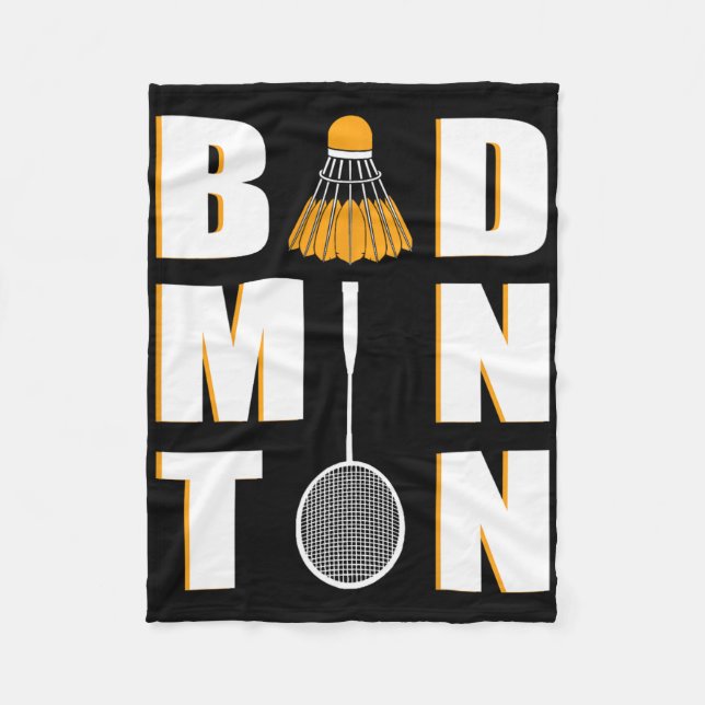 I Kärlek Badminton - Badminton Fleecefilt (Framsidan)