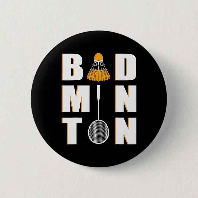 I Kärlek Badminton - Badminton Knapp (Framsida)