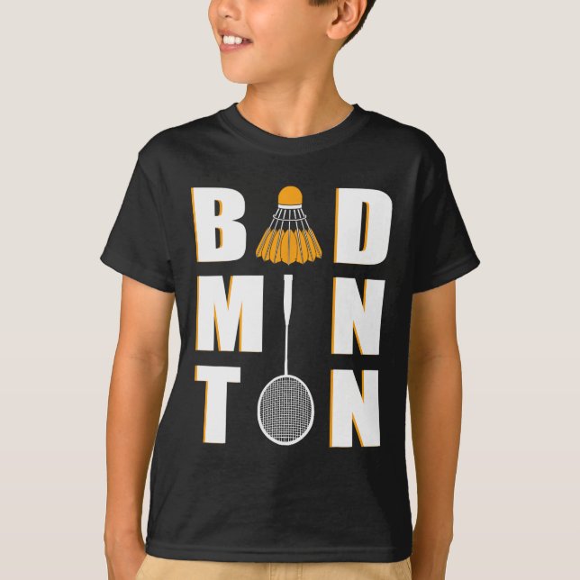 I Kärlek Badminton - Badminton T Shirt (Framsida)