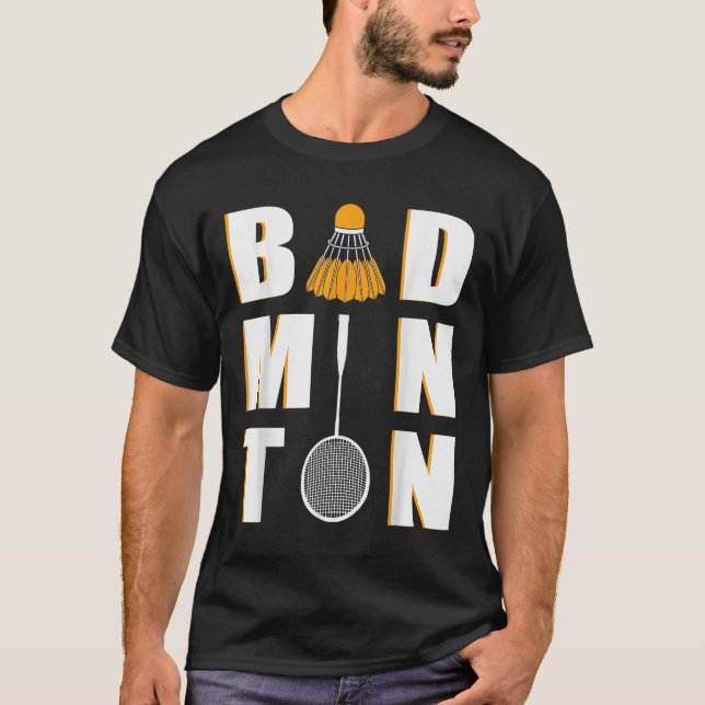 I Kärlek Badminton - Badminton T Shirt (Framsida)