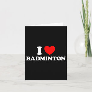 I Kärlek Badminton Funny Yard Game Birdie Racket N Kort