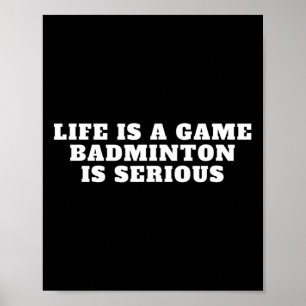 I Kärlek Badminton Game Quote Design Badminton Poster