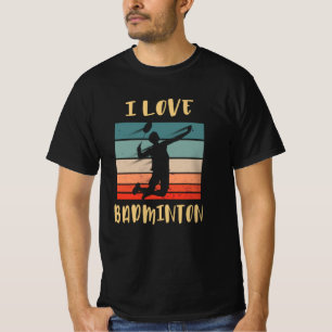 I Kärlek Badminton Jump Smash T Shirt