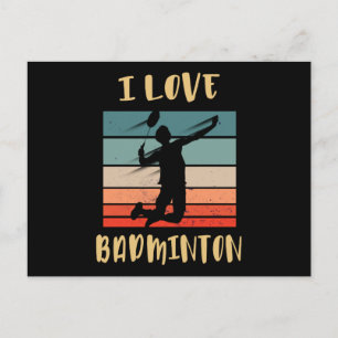 I Kärlek Badminton-jump-vykort Vykort