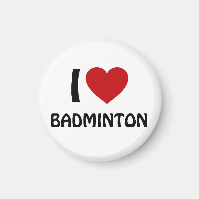 I kärlek Badminton Magnet (Framsidan)