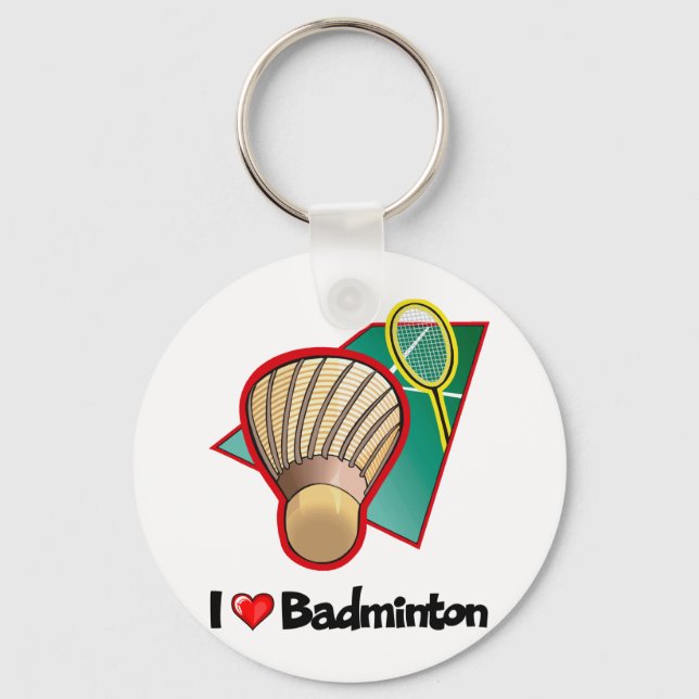 I Kärlek Badminton Nyckelring (Framsida)