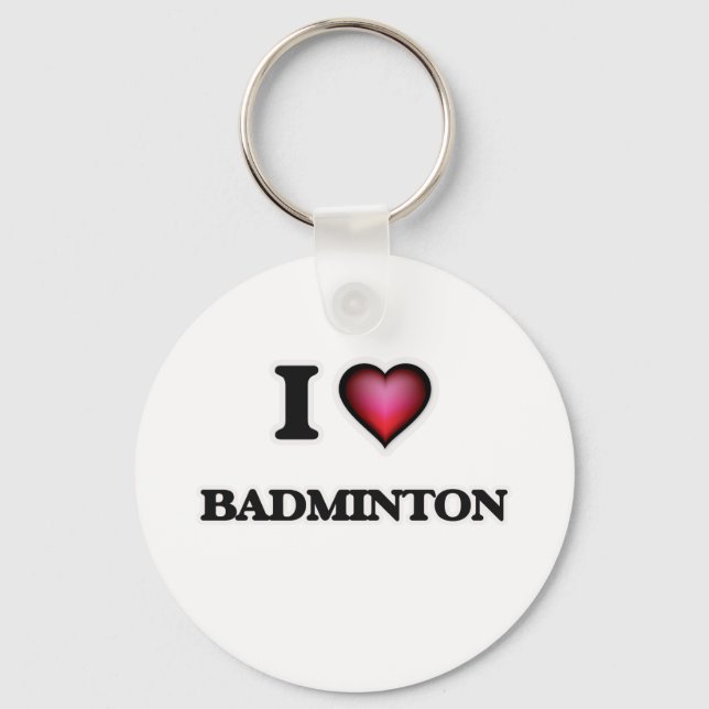 I Kärlek Badminton Nyckelring (Framsida)
