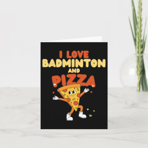 I Kärlek Badminton och Pizza Racket Shuttle Sports Kort