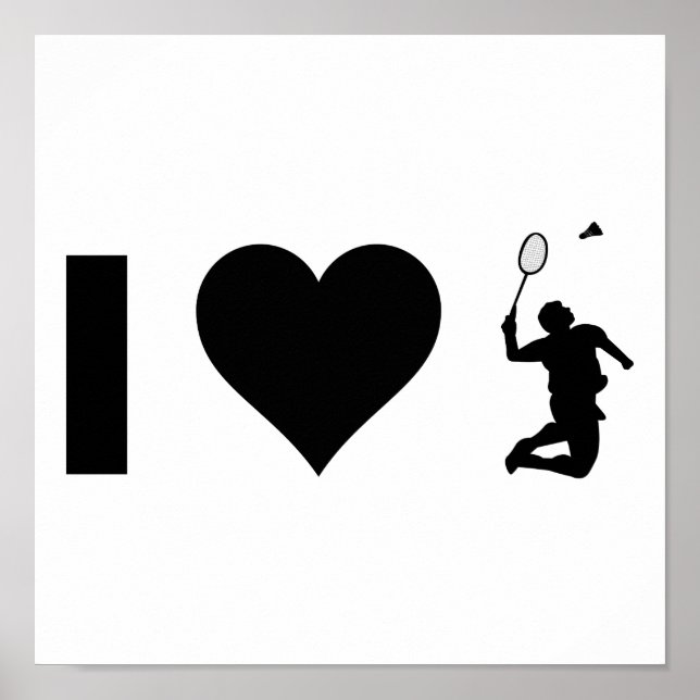 I Kärlek Badminton Poster (Framsidan)