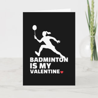 I kärlek badminton Snyggt badminton silhouette Kort