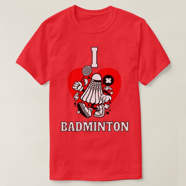 I kärlek badminton T 13 T Shirt (Design framsida)