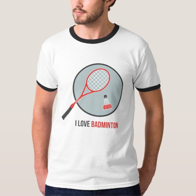I Kärlek Badminton T-Shirt (Framsida)