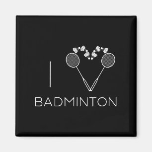 I Kärlek Badminton Team Player Coach Magnet
