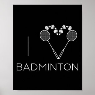 I Kärlek Badminton Team Player Coach Poster
