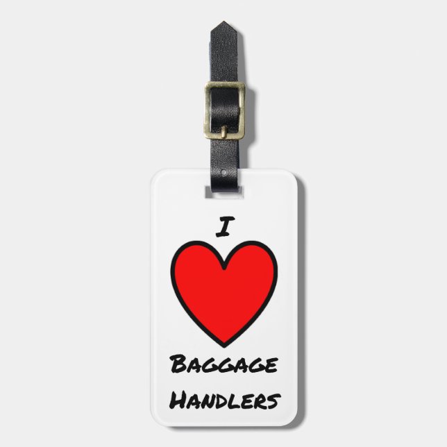 I Kärlek-bagagehanterare Bagagebricka (Vertikal Framsida)