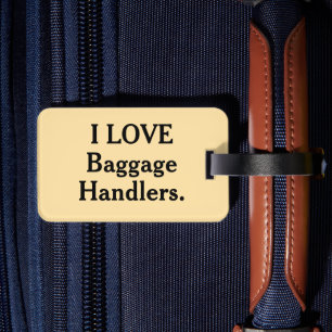 I kärlek bagagehanterare märkre för bagage bagagebricka