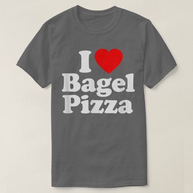 I Kärlek Bagel Pizza Heart Funny 781131 T Shirt (Design framsida)