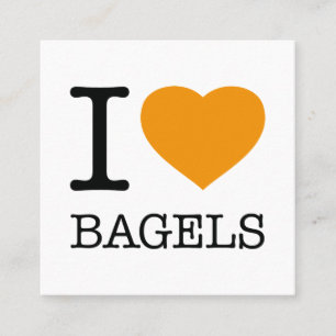 I KÄRLEK BAGELS FYRKANTIGT VISITKORT
