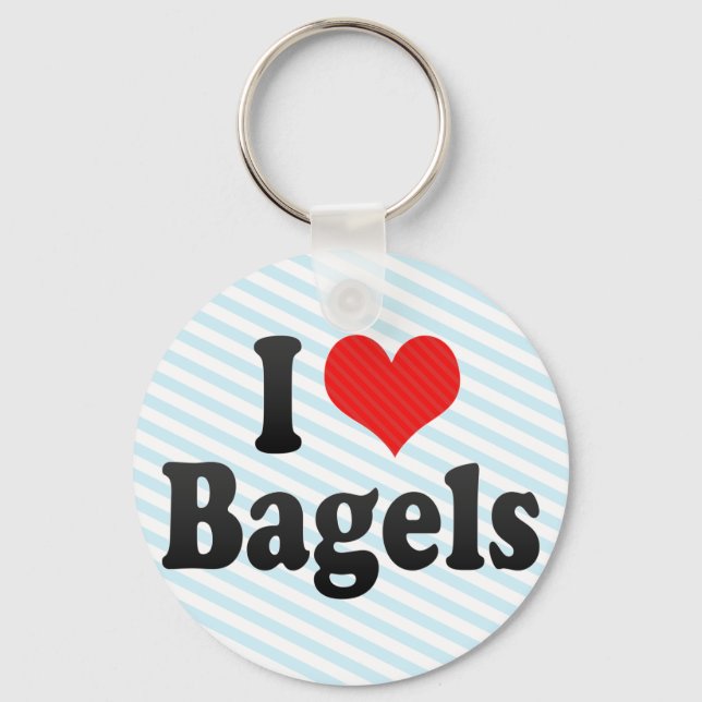 I Kärlek Bagels Nyckelring (Framsida)