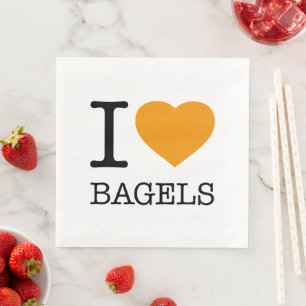 I KÄRLEK BAGELS PAPPERSSERVETT