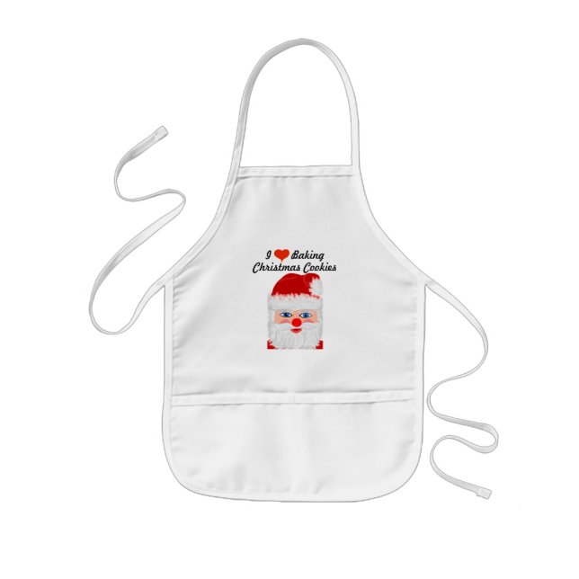 I Kärlek Baking jul jul Cookies Santa Apron Barnförkläde (Framsidan)