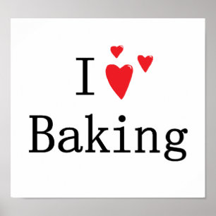 I Kärlek Baking Poster