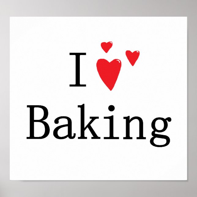 I Kärlek Baking Poster (Framsidan)