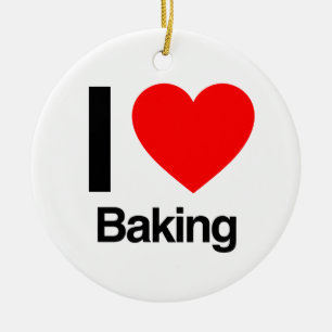 i kärlek bakning julgransprydnad keramik