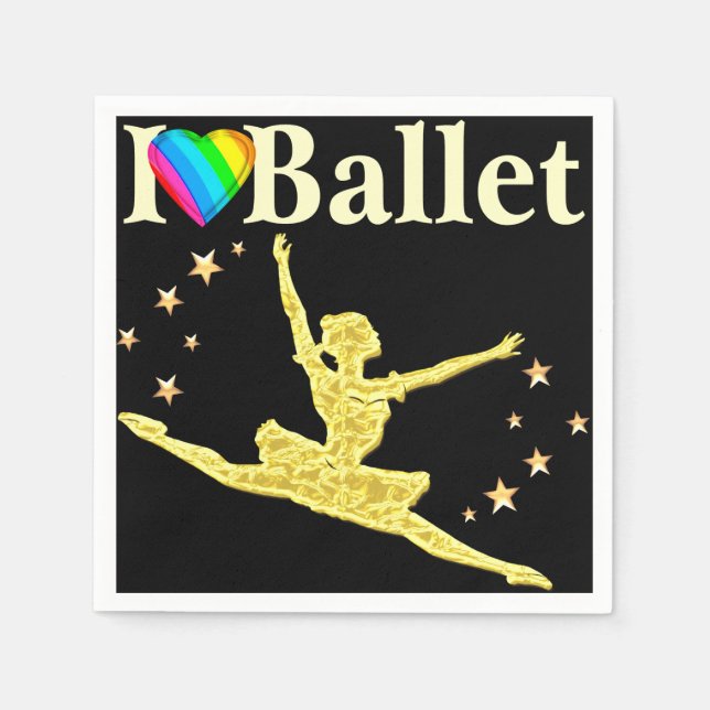 I KÄRLEK BALLET DESIGN PAPPERSSERVETT (Framsidan)
