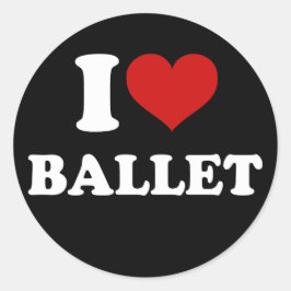 I Kärlek Ballet Runt Klistermärke