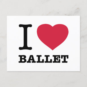 I KÄRLEK BALLET VYKORT