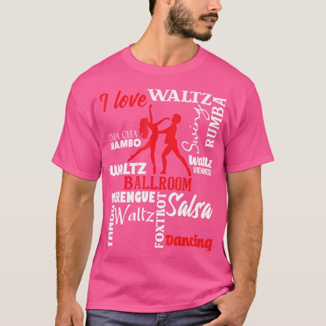 I Kärlek Ballroom Dancing Dance Instructor Pair Ch T Shirt (Framsida)