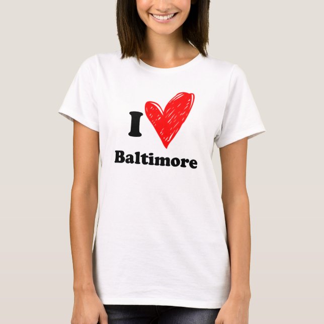 I kärlek Baltimore T Shirt (Framsida)