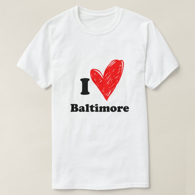 I kärlek Baltimore T Shirt (Design framsida)