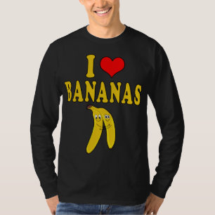 I Kärlek Bananas Funny Costume Vegan T Shirt