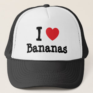 I kärlek Bananas hjärta T-Shirt Keps