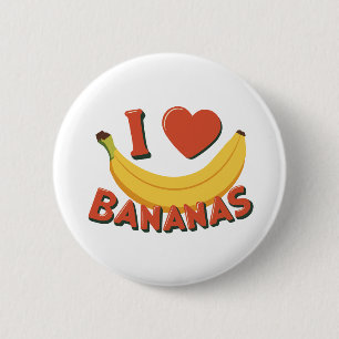 I Kärlek Bananas Knapp