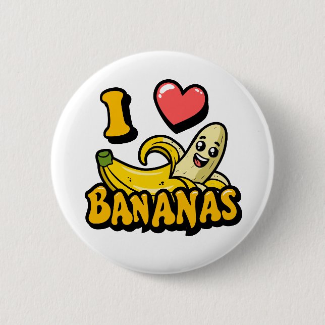 I Kärlek Bananas Knapp (Framsida)