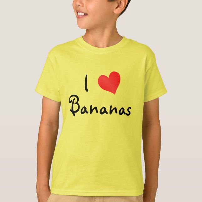I Kärlek Bananas T-shirt (Framsida)