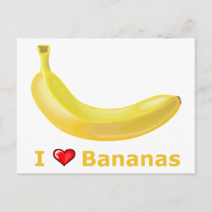 I Kärlek Bananas Vykort