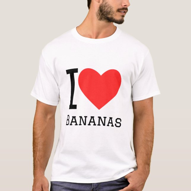 I kärlek-bananer t shirt (Framsida)