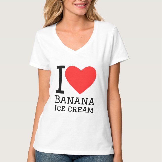 I kärlek banans glass t shirt (Framsida)