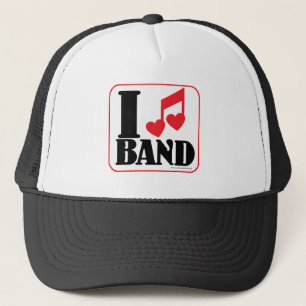 I Kärlek Band Roligt Music Logotyp Slogan Art Keps