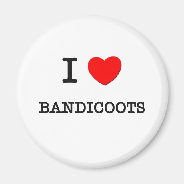 I Kärlek BANDICOOTS Magnet (Framsidan)